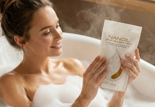 Os melhores minerais do coração do Mar Morto. Como é que o sal da banho do Mar Morto da Nanoil transforma a sua pele?